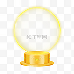 水晶球金色立体