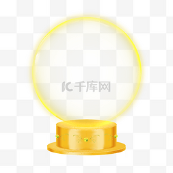 水晶球金色图片_水晶球金色立体