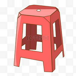 红色的塑料椅子