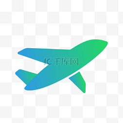 交通工具图标素材图片_绿色的飞机图标免抠图