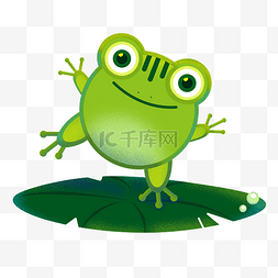 青蛙玩耍卡通插画