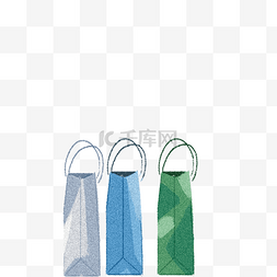 购物袋彩色图片_彩色的包装袋免抠图