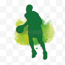 星光篮球运动剪影彩色