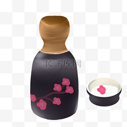 梅花花纹酒瓶
