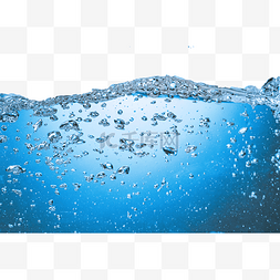 水球的水花图片_蓝色水中的水花
