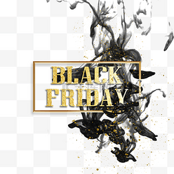 克莱因蓝酸性图片_金色黑色星期五边框blackfriday