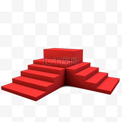 红色阶梯图片_红色阶梯