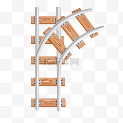 黄色弯曲铁轨