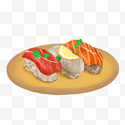 卡通寿司食物图片_美味的卡通寿司插画