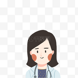 寸头卡通图片_卡通女医生头像免扣图