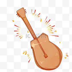 音乐的乐器吉他插画