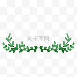 树叶花纹图片_叶子边框绿色植物花边