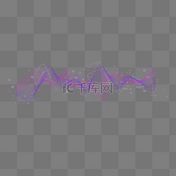 粒子科技感图片_渐变科技感酷炫声波图
