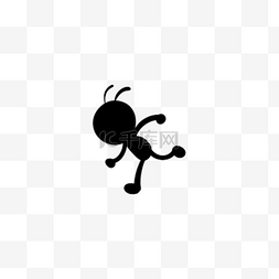 蚂蚁图片_黑色蚂蚁跑步PNG素材