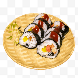 一盘寿司图片_好吃的寿司免抠图