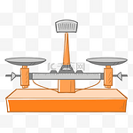 橙色天平称装饰插画