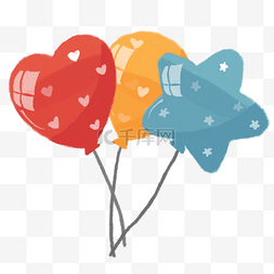 六一儿童节彩色可爱手绘卡通气球