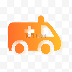 挂号tb图片_卡通橙色的救护车