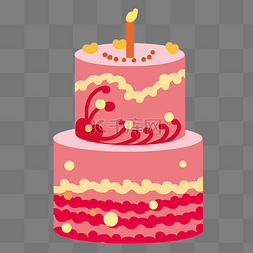 红色生日蛋糕