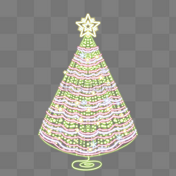 彩色闪灯圣诞树