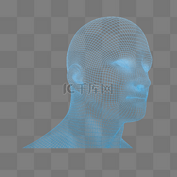 人像图片_科技立体3D人像装饰