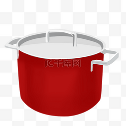 厨房厨具图片_厨房厨具锅子红色