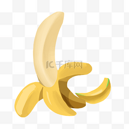 剥开香蕉图片_黄色剥开香蕉