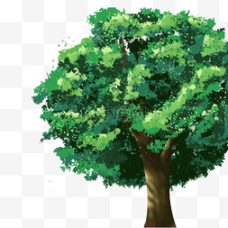 卡通绿树