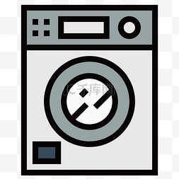 滚筒洗衣机插画图片_家用电器滚筒洗衣机