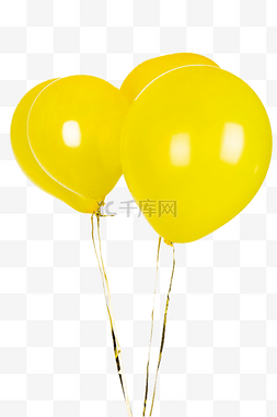黄色漂浮气球