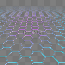 科技智能魔幻数据六边形网状渐变
