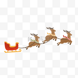 圣诞节麋鹿马车