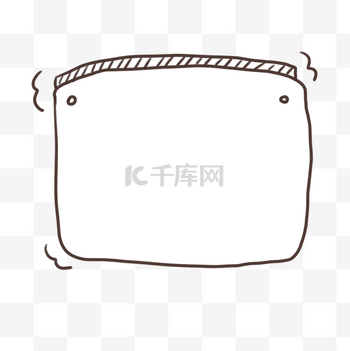 简约黑白漫画对话框边框