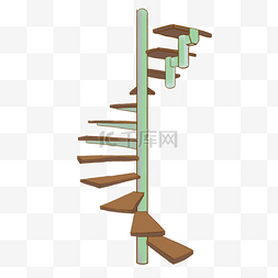 绿色楼梯图片_绿色的旋转楼梯 