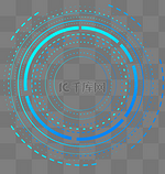 科技感蓝色线圈