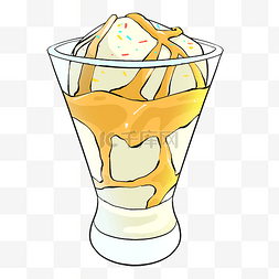 水果味冰淇淋图片_杯装香橙冰淇淋