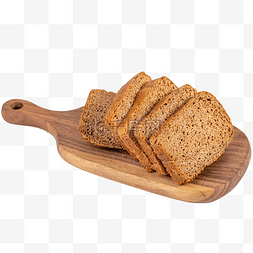 全麦面包png图片_黑列巴全麦面包片