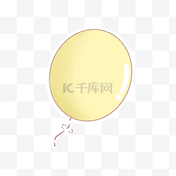 边框纹理黄色气球卡通边框