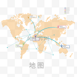 点状翅膀图片_矢量点状世界地图