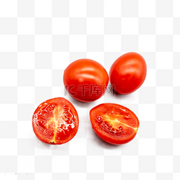 番茄酸辣汤图片_切开的圣女果小番茄西红柿
