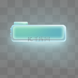 按钮ui图片_夏季蓝色科技感文字框