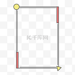 圆形三角形边框图片_卡通风几何海报边框