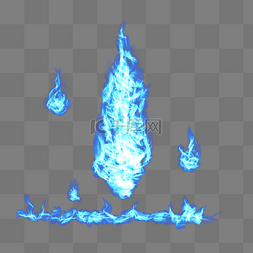 烈焰素材图片_蓝色火焰掉落的冰火
