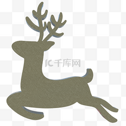圣诞节奔跑的小鹿图片_奔跑的小鹿