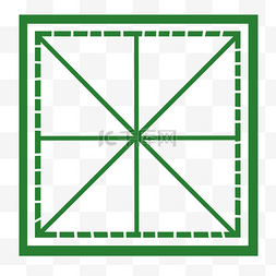 虚线米字格图片_绿色田字格