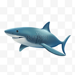 大白鲨鱼鱼图片_蓝色的鲨鱼