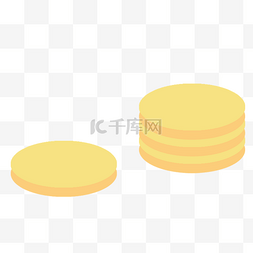 银行理财元素图片_金色的卡通圆形金币