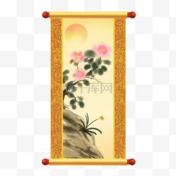 芭蕉叶挂画图片_挂画画轴