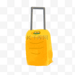 一个黄色的拉杆行李箱