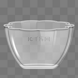 玻璃碗素材图片_仿真玻璃碗